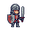 Knight standing